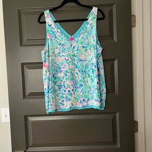 EUC Lilly Pulitzer florin tank- size L - cabana cocktail\reversible